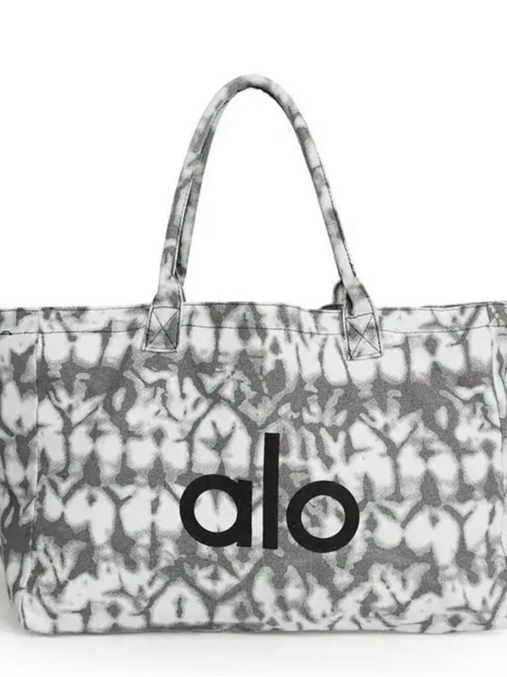 ALO Yoga Iconic Gray Tie-Dye Canvas Tote